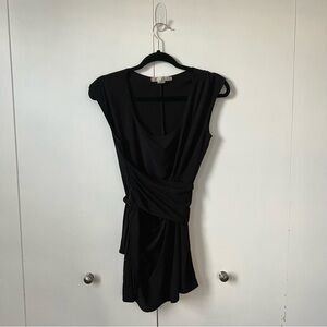 Japanese Weekend Maternity Black Wrap Tie Front Top Woman’s Small